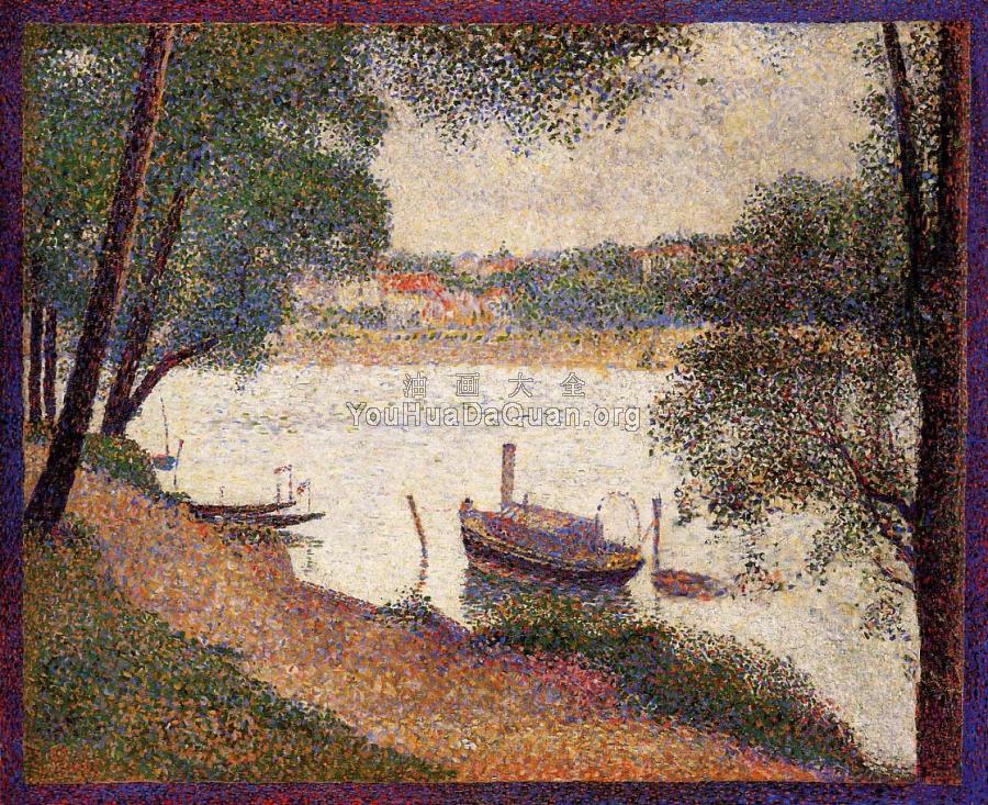 The Seine at La Grande Jatte in the Spring - 乔治·修拉